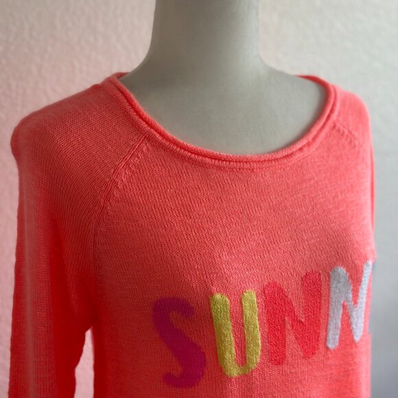 NWT Lilly Pulitzer “SUNNY” Danette Sweater – Papaya Punch Sunny Intarsia Size: L - Picture 3 of 10